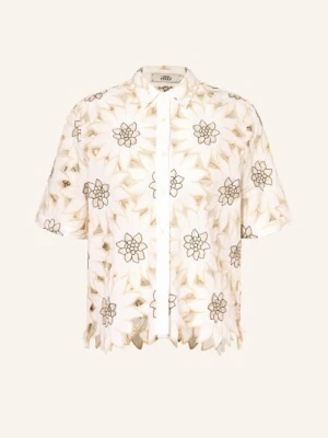 0039 Italy Bluzka Koszulowa Bea Z Koronki Ażurowej weiss