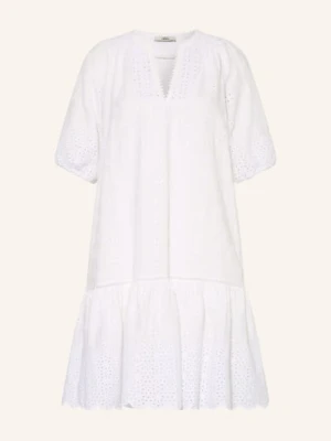 0039 Italy Sukienka Maybelin Z Koronki Ażurowej weiss