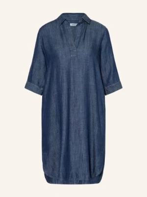 0039 Italy Sukienka W Stylu Jeansowym Z Rękawami 3/4 blau