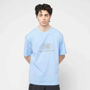 New Balance Reflective Globe Graphic Tee mężczyźni T-Shirty i Polo niebieski rozmiar Odzież