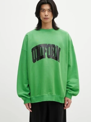 032C bluza bawełniana 'Lucky Strike' męska kolor zielony z nadrukiem S25-URC-0521-450