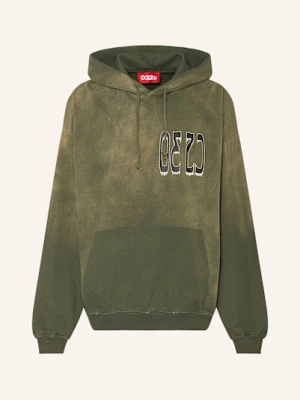 032c Bluza Z Kapturem Oversize Spliced gruen