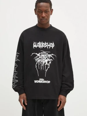 032C longsleeve bawełniany 'Armour' kolor czarny z nadrukiem S25-URC-0251-050