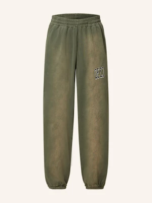 032c Spodnie Joggingowe Spliced gruen