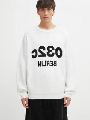 032C sweter wełniany 'Selfie' męski kolor beżowy ciepły F25.URK.1511.100