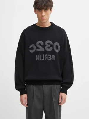 032C sweter wełniany 'Selfie' męski kolor czarny ciepły F25.URK.1511.000