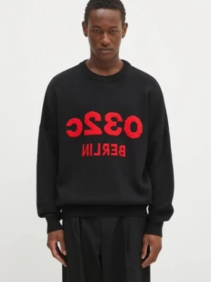 032C sweter wełniany 'Selfie' męski kolor czarny ciepły S25-URK-1511-000
