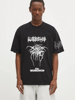032C t-shirt bawełniany 'Armour' męski kolor czarny z nadrukiem S25-URC-0113-050