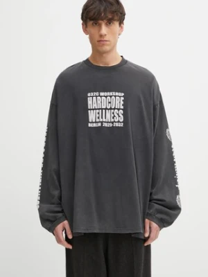 032C t-shirt bawełniany 'Hardcore Wellness' kolor czarny z nadrukiem F25.URC.0274.050