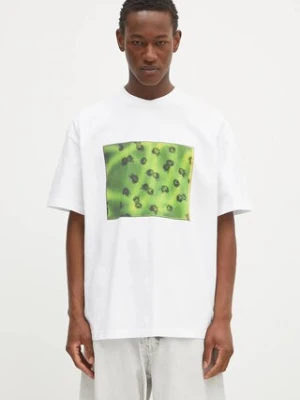 032C t-shirt bawełniany 'Ketuta' męski kolor biały z nadrukiem S25-URC-0114-100
