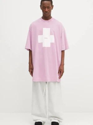 032C t-shirt bawełniany 'Point Zero' męski kolor fioletowy z nadrukiem S25-URC-0152-850