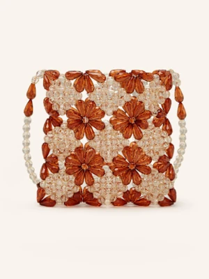 0711 Tbilisi Torba Na Ramię Gia Z Ozdobnymi Kamykami braun