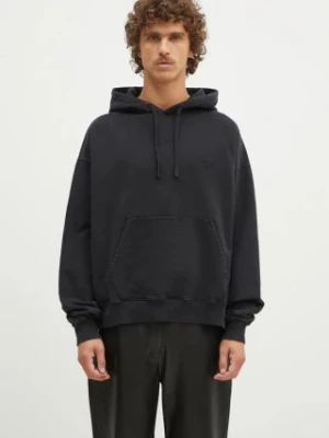 1017 ALYX 9SM bluza bawełniana Boxy Pullover Hoodie męska kolor czarny z kapturem z aplikacją AAMSW0248FA01