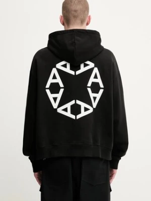 1017 ALYX 9SM bluza bawełniana Circle męska kolor czarny z kapturem gładka AAMSW0281FA01