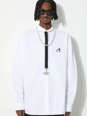 1017 ALYX 9SM koszula bawełniana Oversized Logo Poplin Shirt męska kolor biały relaxed z kołnierzykiem klasycznym AAMSH0234FA01