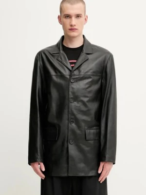 1017 ALYX 9SM kurtka skórzana Four button leather kolor czarny przejściowa AAMOU0548LE01