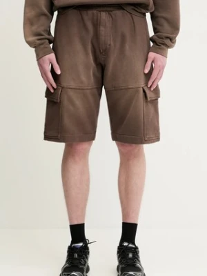 1017 ALYX 9SM szorty bawełniane Fleece garment dye cargo męskie kolor brązowy AAMSO0084FA01