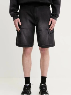 1017 ALYX 9SM szorty bawełniane Fleece garment dye cargo męskie kolor czarny AAMSO0084FA01