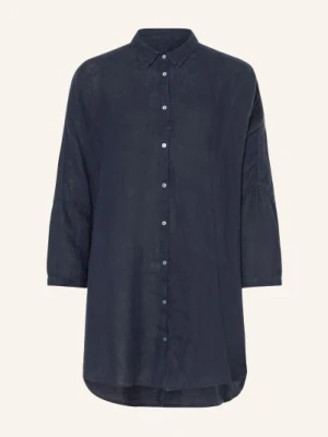 120%Lino Bluzka Z Lnu Z Rękawami 3/4 blau