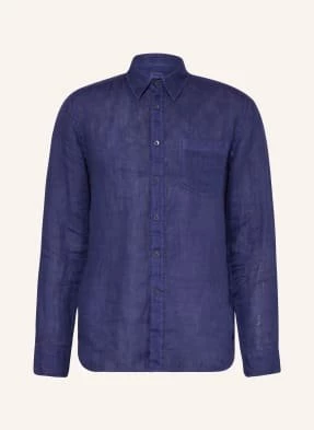 120%Lino Koszula Z Lnu Regular Fit blau