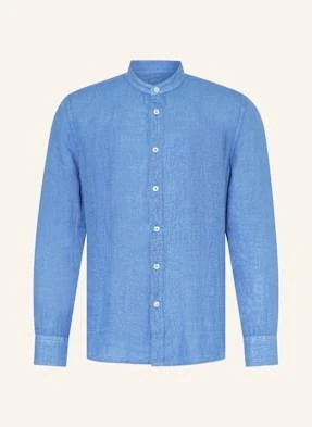 120%Lino Koszula Z Lnu Slim Fit Ze Stójką blau