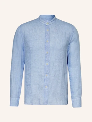 120%Lino Koszula Z Lnu Slim Fit Ze Stójką blau