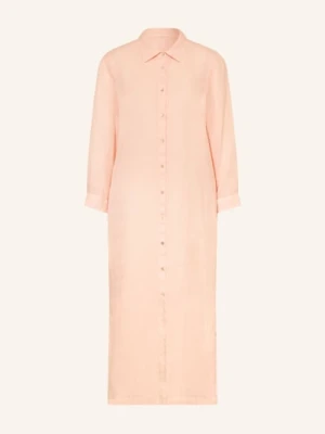 120%Lino Sukienka Koszulowa Z Lnu rosa