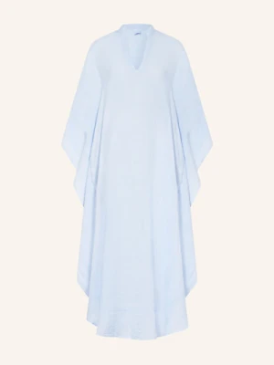 120%Lino Sukienka Letnia Typu Kaftan Z Lnu blau
