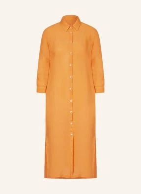 120%Lino Sukienka Plażowa Z Lnu orange