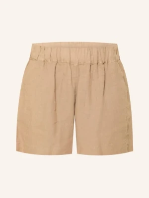 120%Lino Szorty Lniane beige