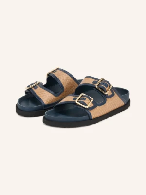 1774 Birkenstock Klapki Arizona Framed Raffia blau