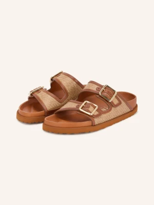 1774 Birkenstock Klapki Arizona Framed Raffia braun brązowy