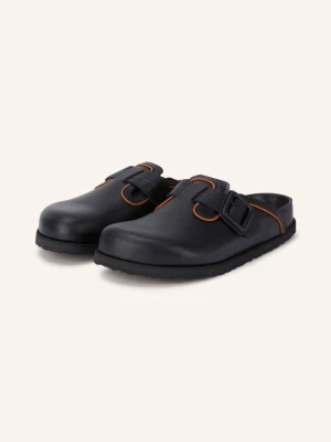 1774 Birkenstock Mule Boston Leather Buckle schwarz