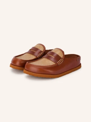 1774 Birkenstock Mule Naples Wrapped Raffia braun brązowy