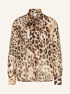 1863 By Eterna Bluzka Z Wiązaniem Pod Szyją beige