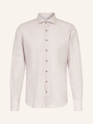 1863 By Eterna Koszula Slim Fit Z Dodatkiem Lnu beige