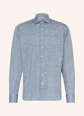 1863 By Eterna Koszula Slim Fit Z Dodatkiem Lnu blau
