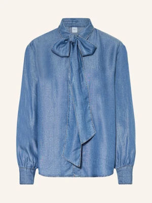 1863 By Eterna Koszula W Stylu Jeansowym Z Odpinaną Kokardą blau