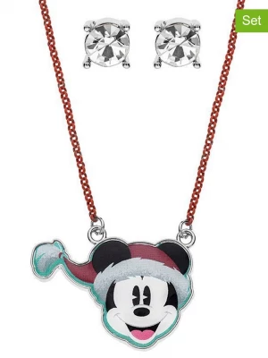 Disney Mickey Mouse 2-częściowy zestaw biżuterii - naszyjnik, kolczyki rozmiar: onesize
