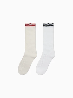 2-Pack Waffle Knit Varsity Crew Socks Converse