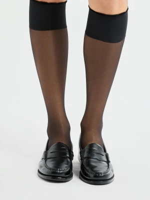 2 pary pudrowych podkolanówek 15D Etam