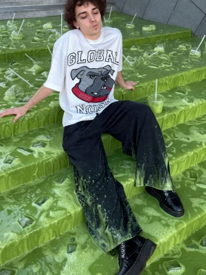 2005xReporter Biały t-shirt OVERSIZE