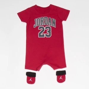 23 Romper & Bootie Set, markiJordan, Rampersy i zestawy dla niemowląt, w kolorze czerwony, rozmiar: