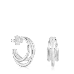 26-Milimetrowe Srebrne Kolczyki Kreolki Duna - Tous