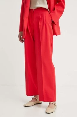 2NDDAY spodnie 2ND Carter - Attired Suiting damskie kolor czerwony szerokie high waist 2244160119