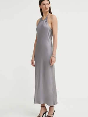 2NDDAY sukienka 2ND Alba TT - Fluid Satin kolor szary maxi prosta 2244127222