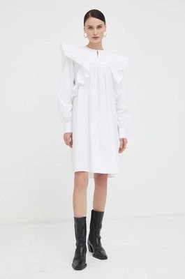 2NDDAY sukienka bawełniana kolor biały mini prosta