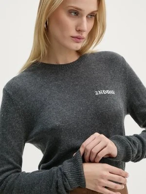 2NDDAY sweter z domieszką wełny Lance TT damski kolor szary lekki 2245343408