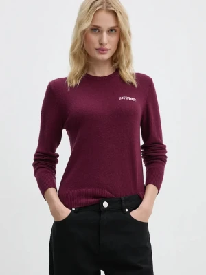 2NDDAY sweter z domieszką wełny Lance TT fioletowy