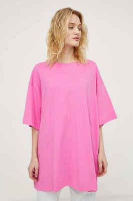 2NDDAY t-shirt bawełniany 2ND Lua TT - Daily Jersey damski kolor różowy 2242245302